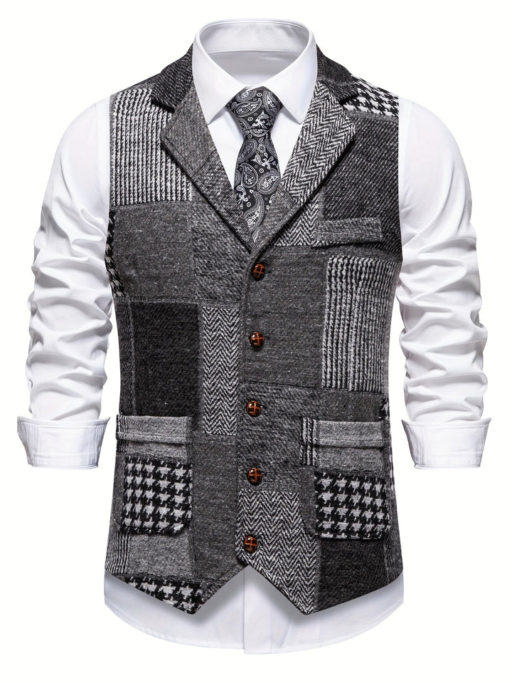 Men's Formal Tweed Vest