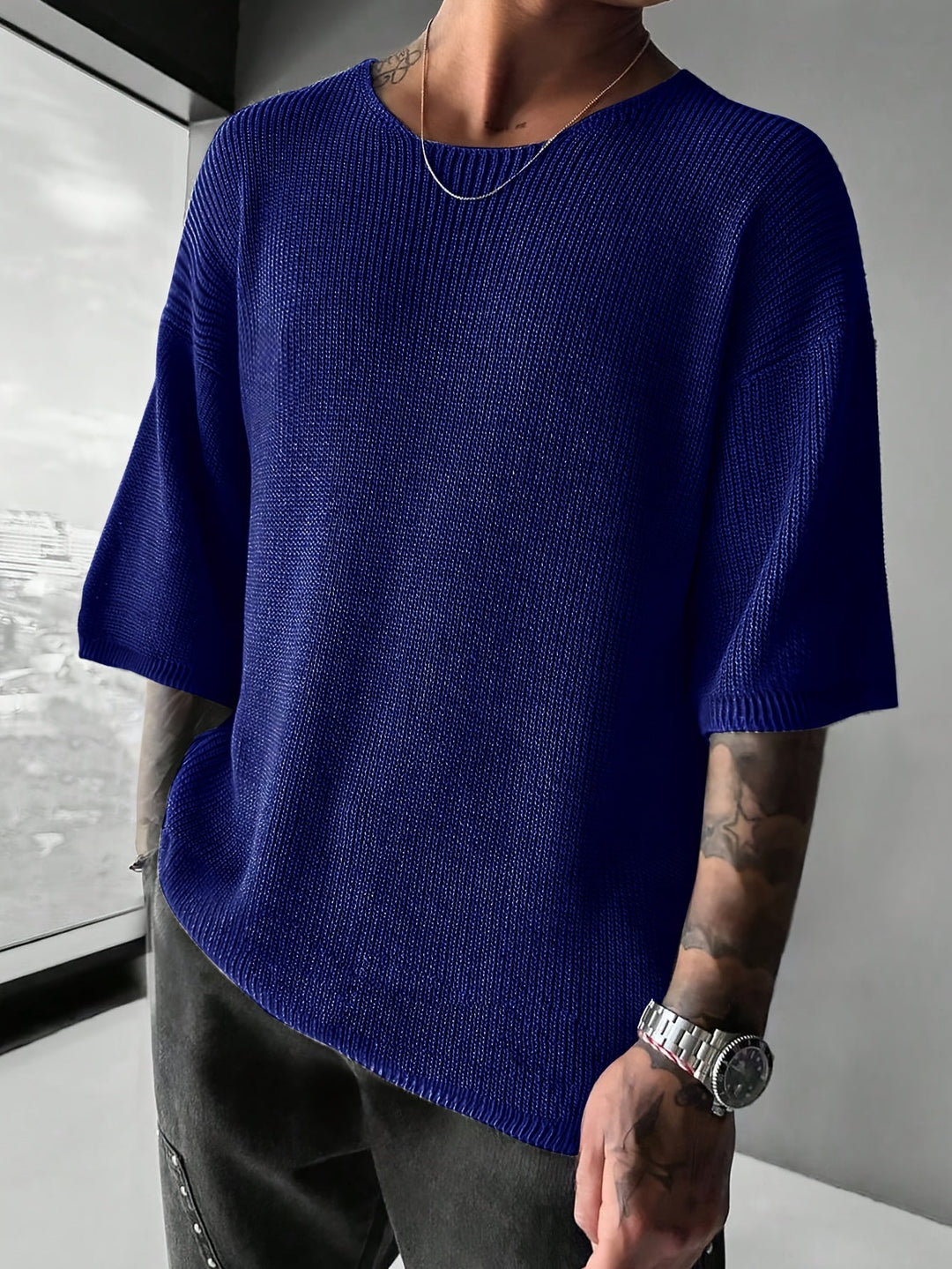 Men's Textured Knit PUllover