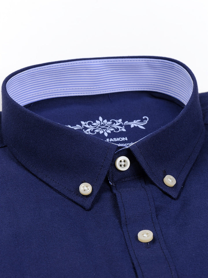 Men's Solid Lapel Pocket Shirt