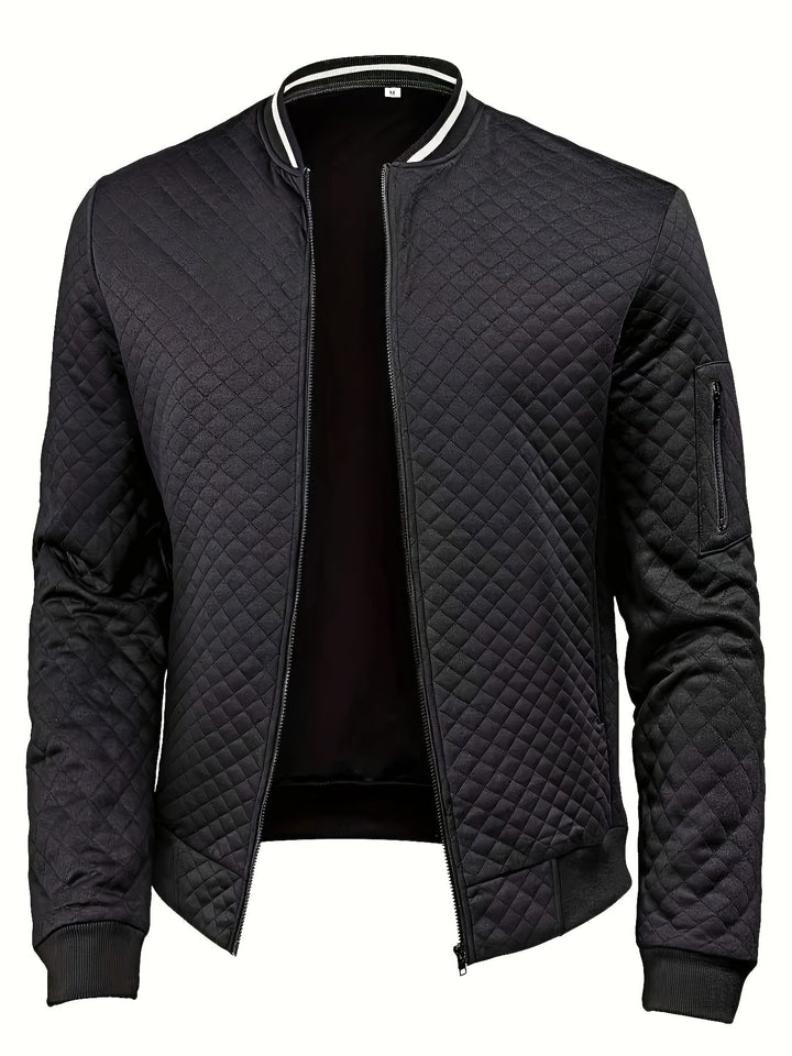 Men's Checkered Zipper Jacket