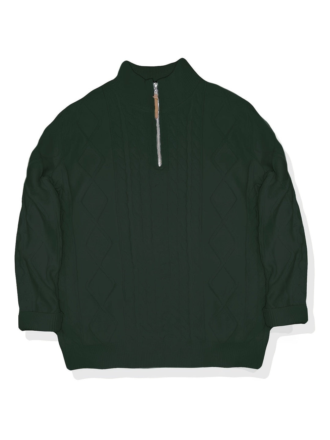 Men's Cable Knit Half Zip Sweater