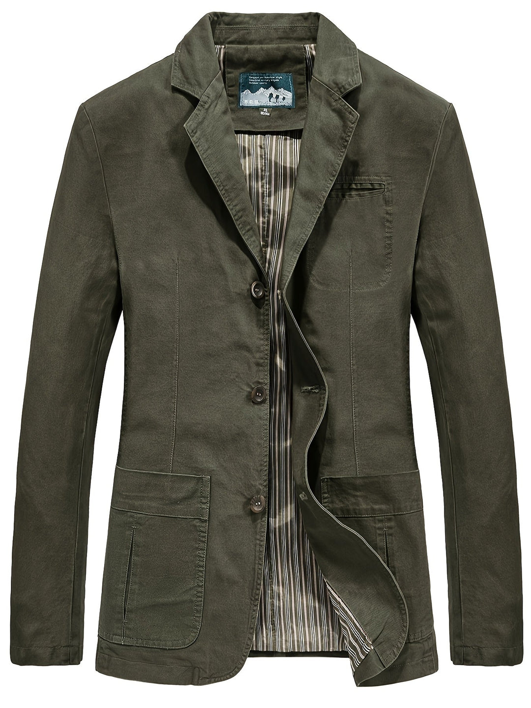 Men's Cotton Lapel Blazer