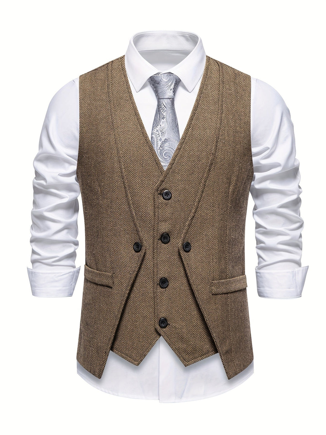 Men's Vintage Button Vest
