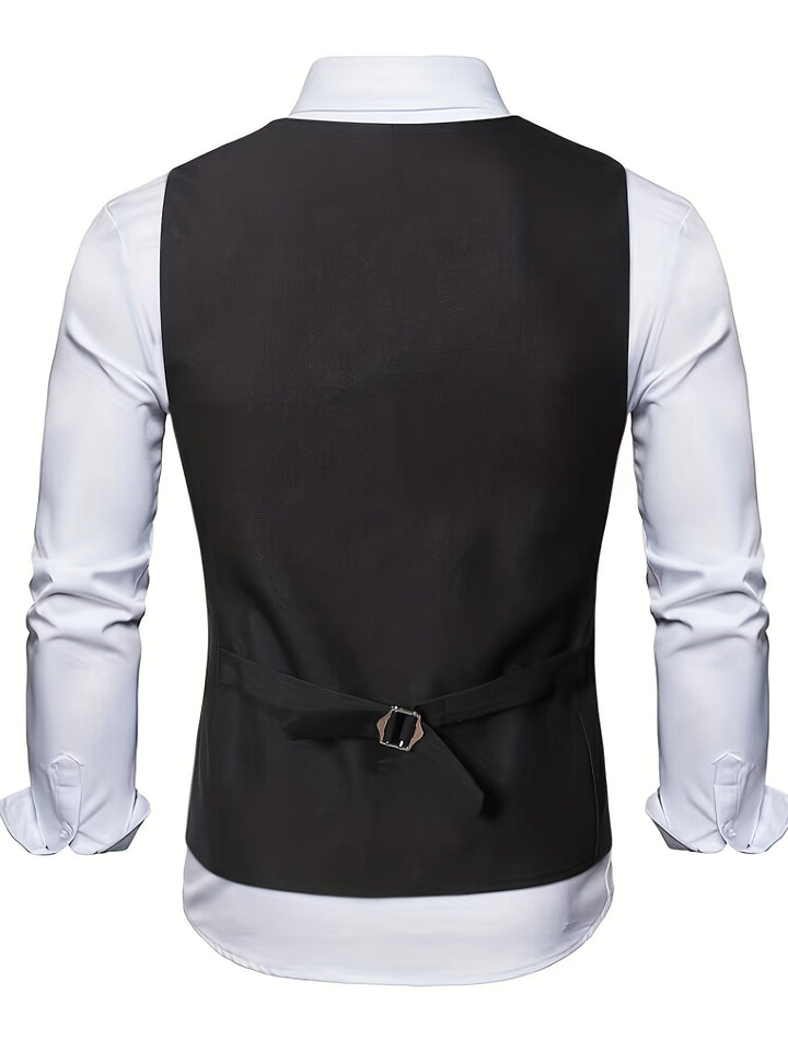 Men's Collarless Polyester Vest