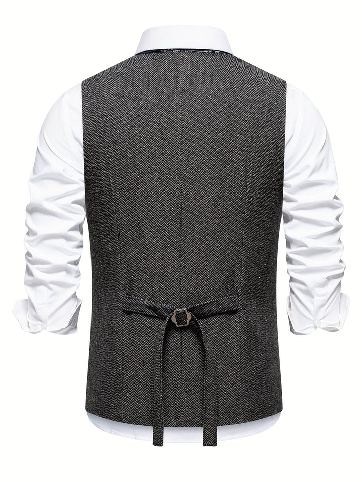 Men's Vintage Button Vest