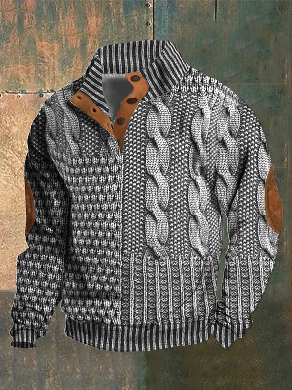 Retro Printed Sweater