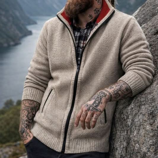 Men's Zip Knit Sweater