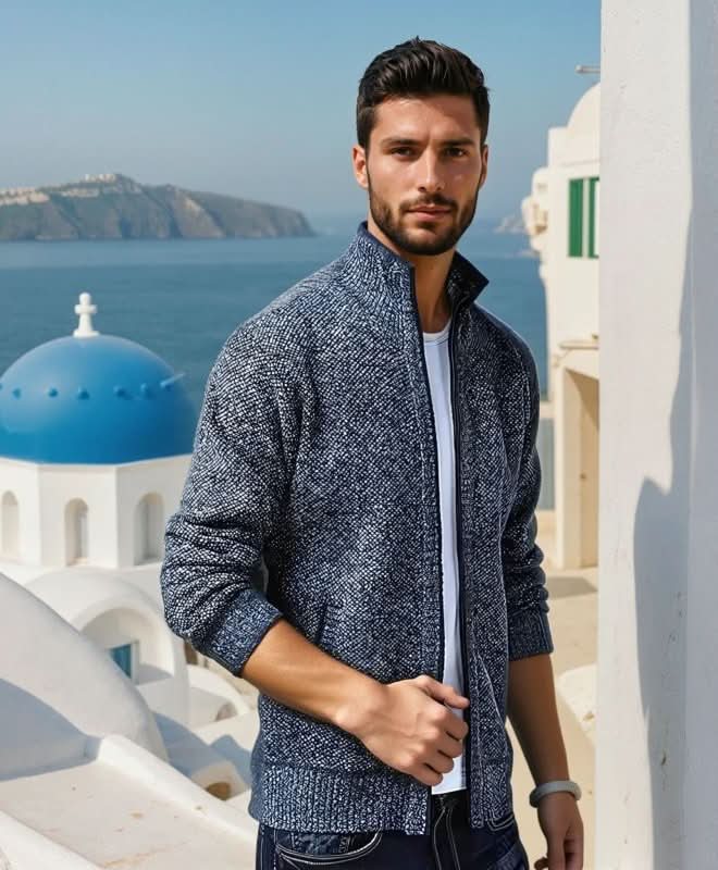 Men's Zip Knit Sweater