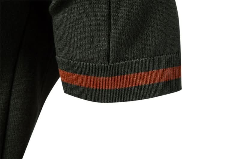 Men's Textured Zip Polo Shirt