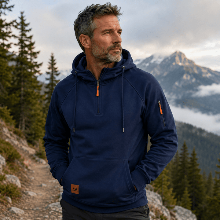 Men's Half Zip Hooded Sweatshirt