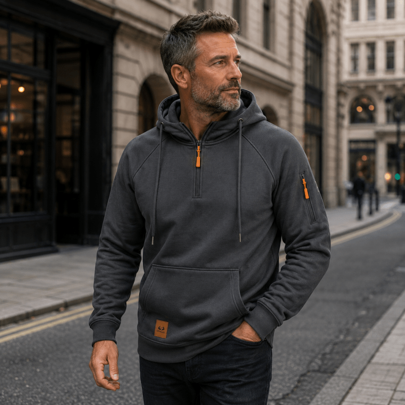 Men's Half Zip Hooded Sweatshirt