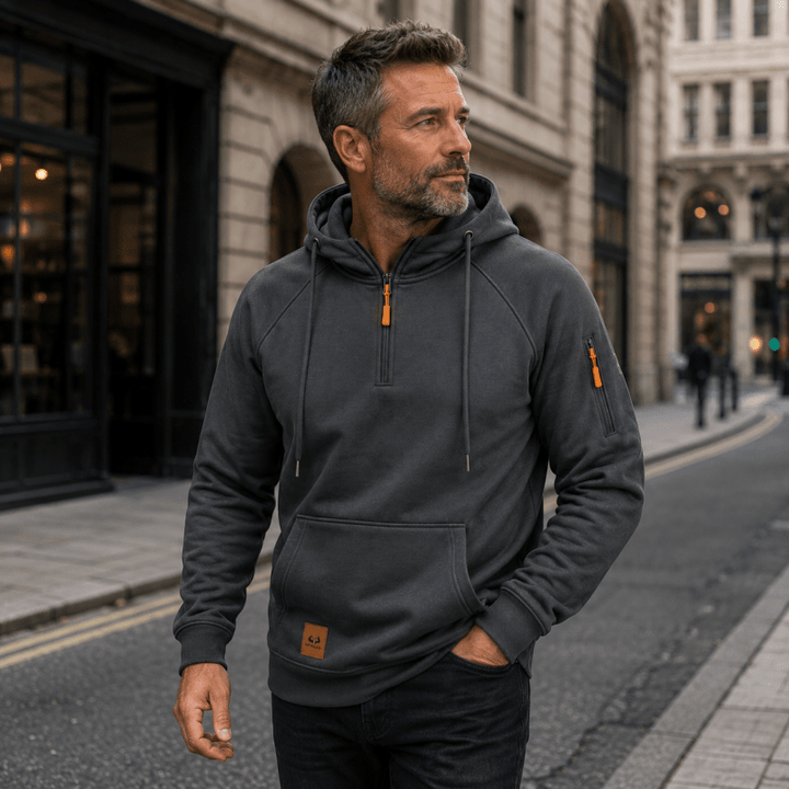 Men's Half Zip Hooded Sweatshirt