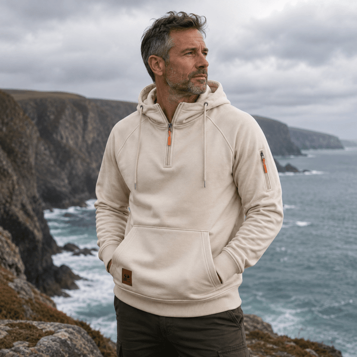 Men's Half Zip Hooded Sweatshirt