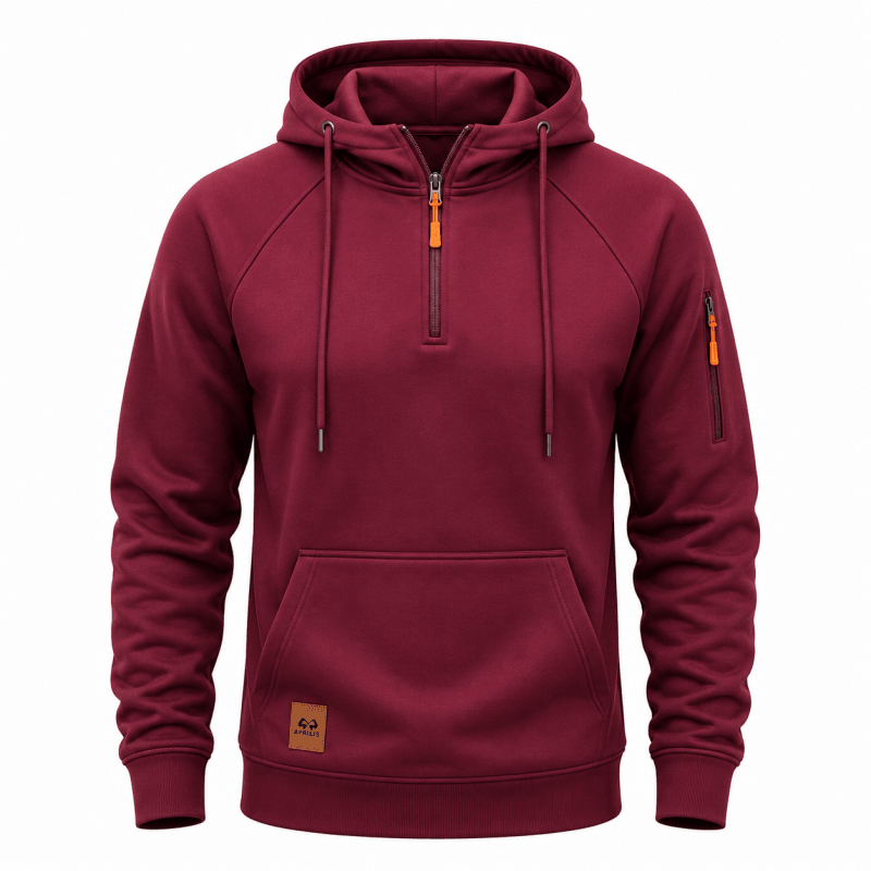Men's Half Zip Hooded Sweatshirt