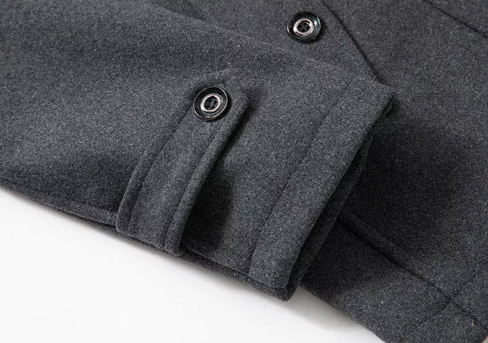 Men's Long Button Winter Jacket