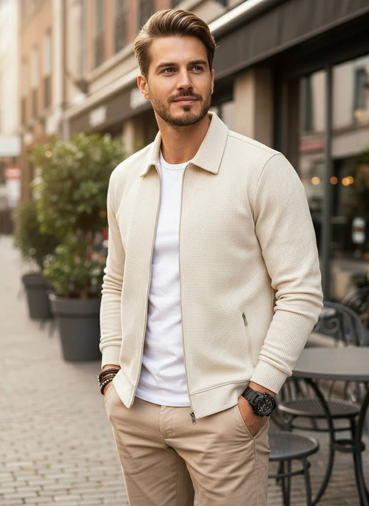 Men's Textured Zip Vest