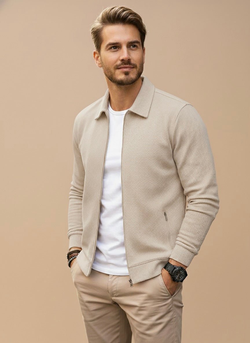 Men's Textured Zip Vest