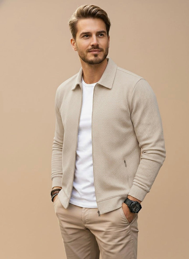 Men's Textured Zip Vest