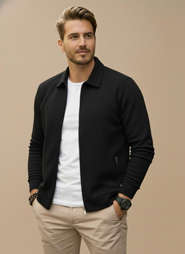 Men's Textured Zip Vest