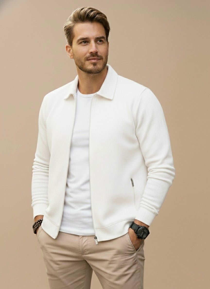 Men's Textured Zip Vest