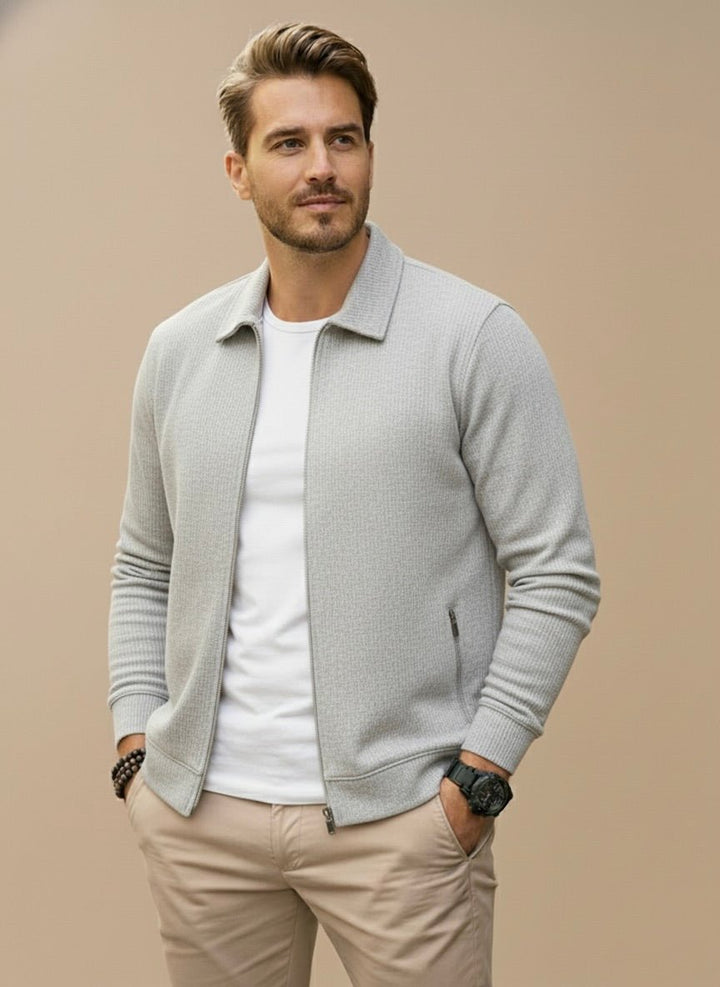 Men's Textured Zip Vest