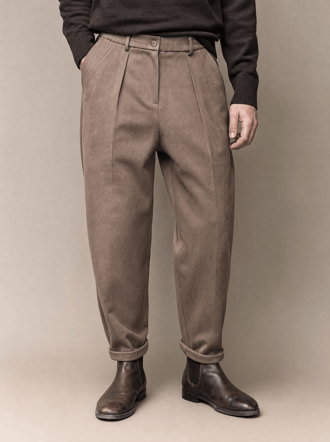 Men's Tapered Wool Blend Pants