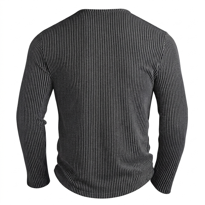 Men's Textured Knit Henley Shirt