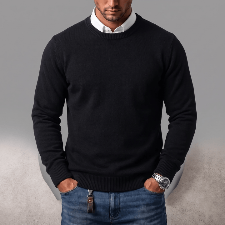 Men's Wool Blend Crew Neck Sweater