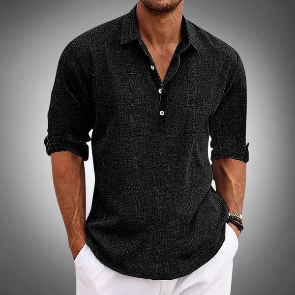 Men's Linen Polo Shirt