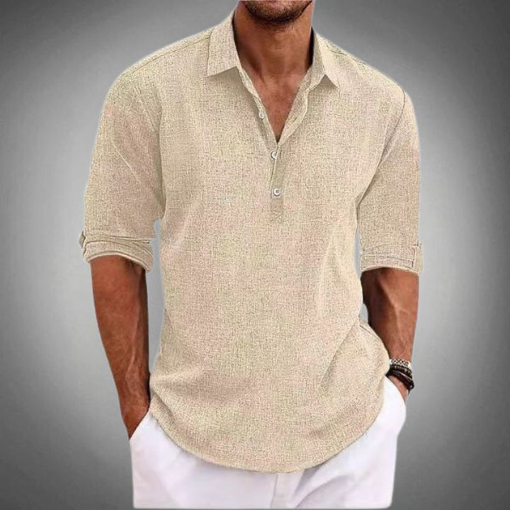 Men's Linen Polo Shirt