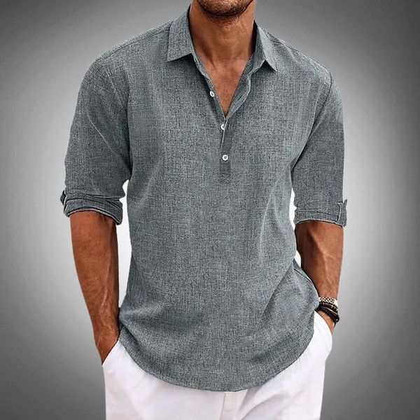 Men's Linen Polo Shirt