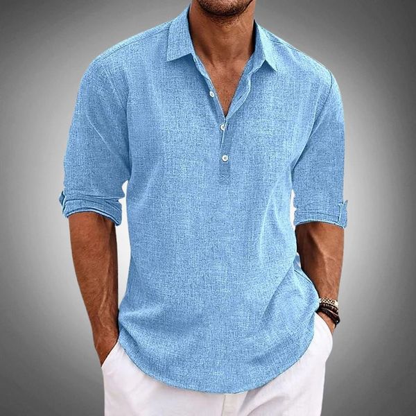 Men's Linen Polo Shirt