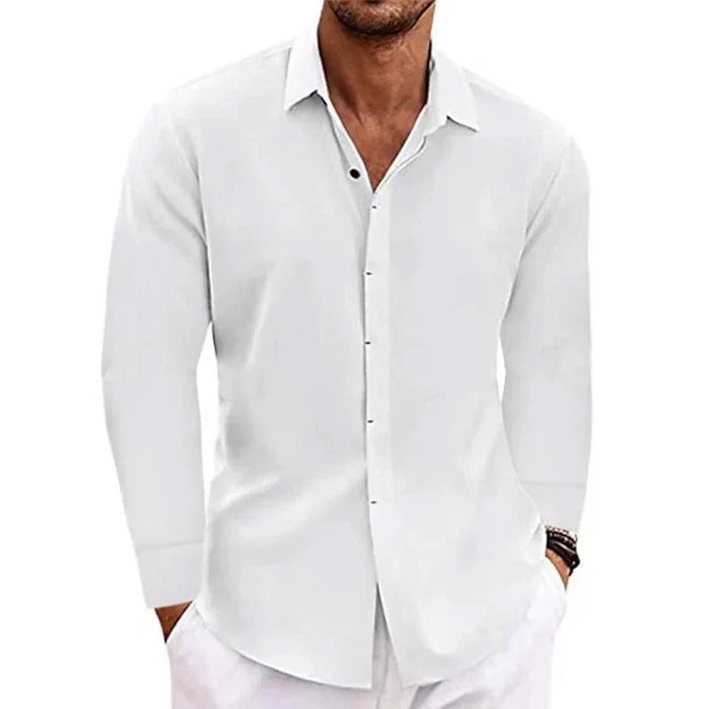 Men's Linen Long Sleeve Shirt
