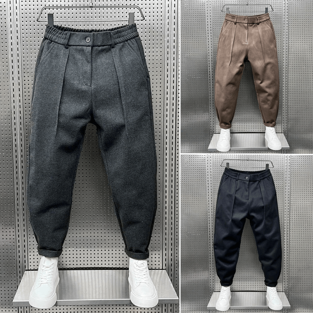 Men's Tapered Wool Blend Pants
