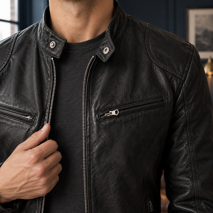 Alec Leather Moto Jacket