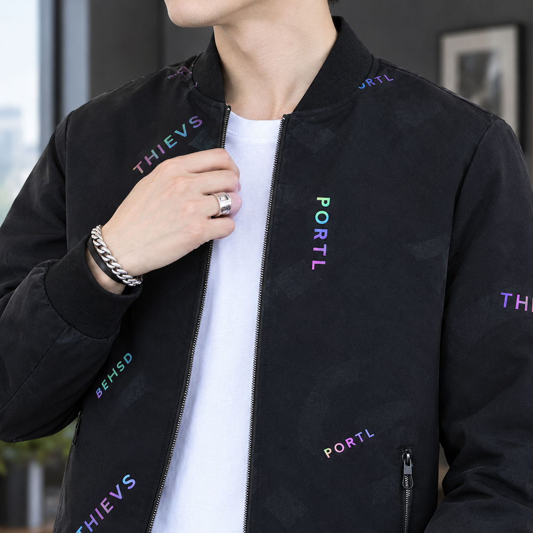Harlan Printed Bomber Jacket