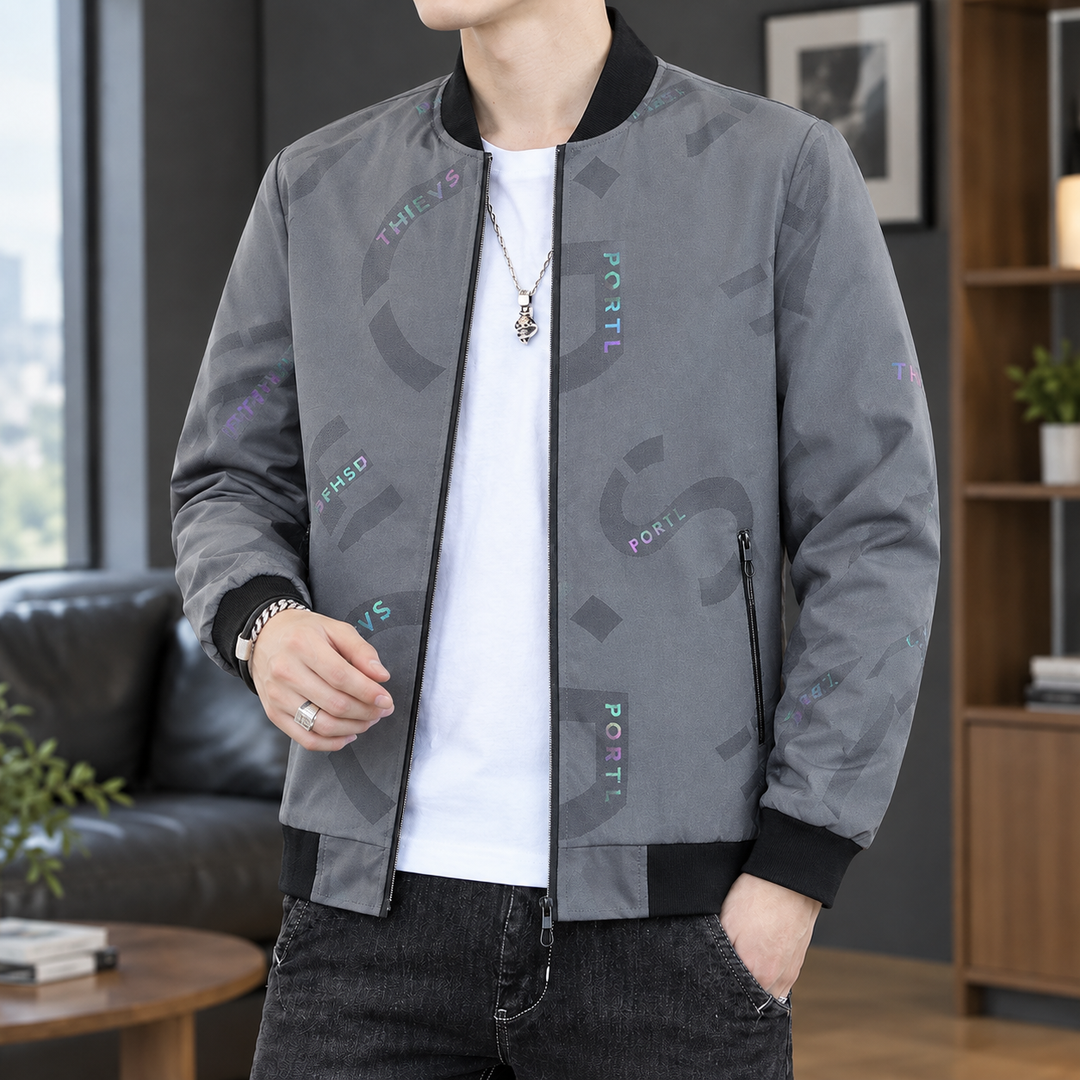 Harlan Printed Bomber Jacket