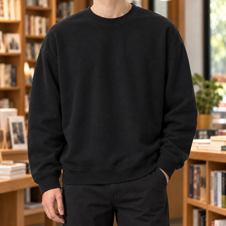 Men's Relaxed Fit Cotton Blend Sweater
