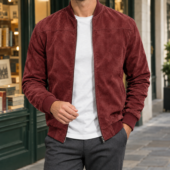 Mason Suede Bomber Jacket