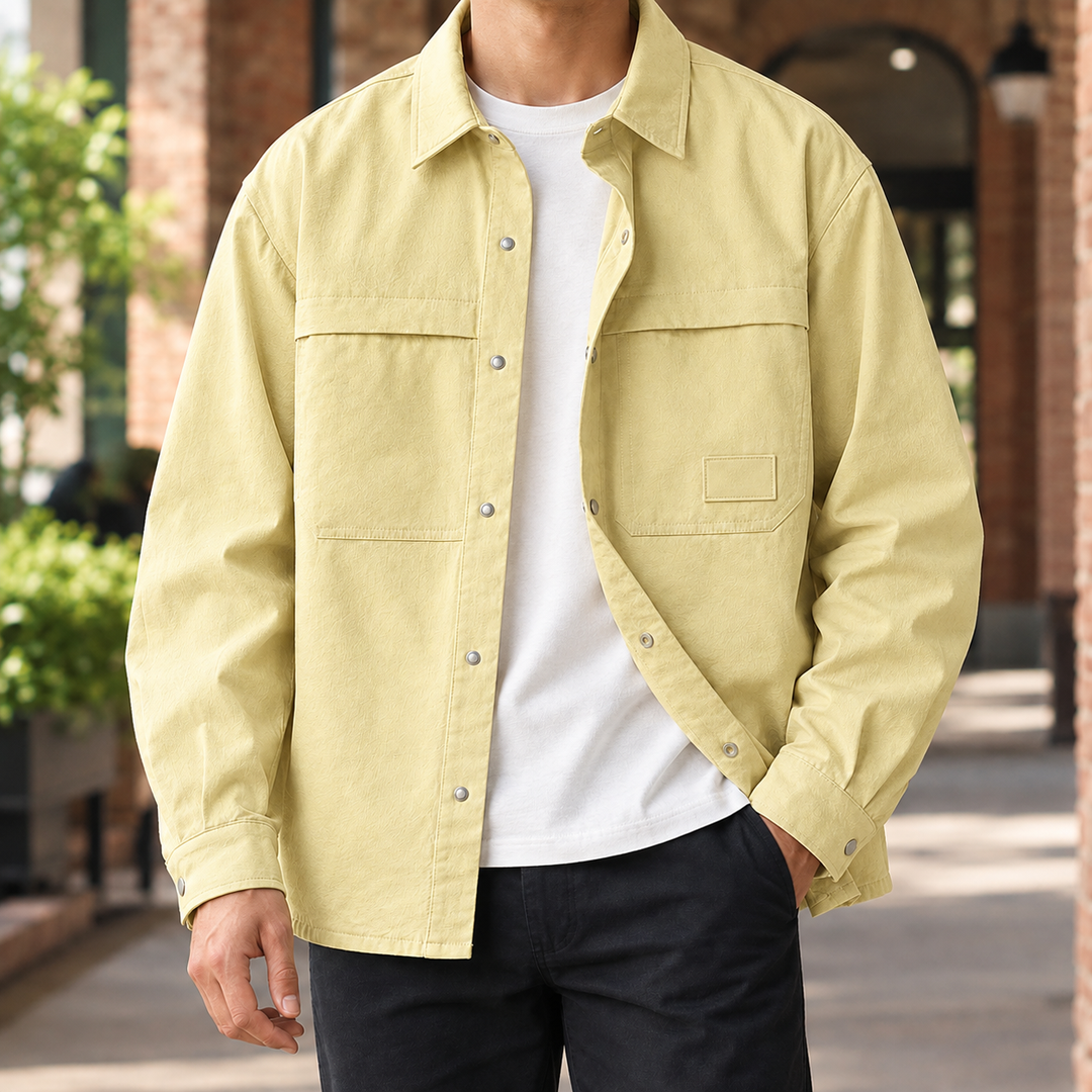 Men's Utility Snap Button Overshirt