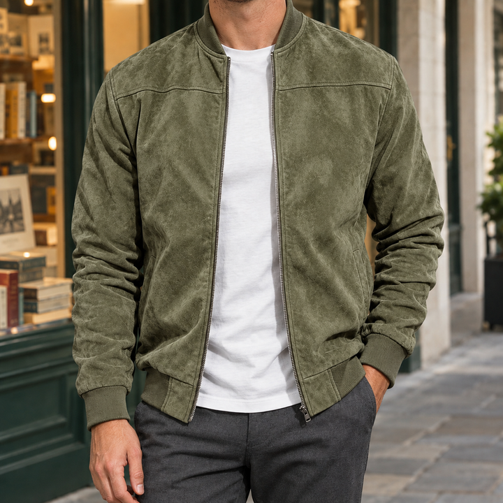 Mason Suede Bomber Jacket