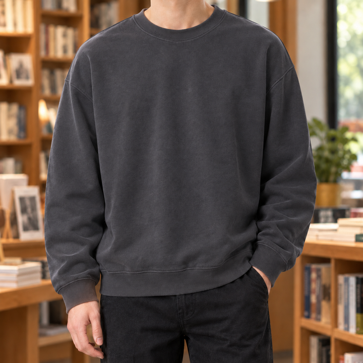 Men's Relaxed Fit Cotton Blend Sweater