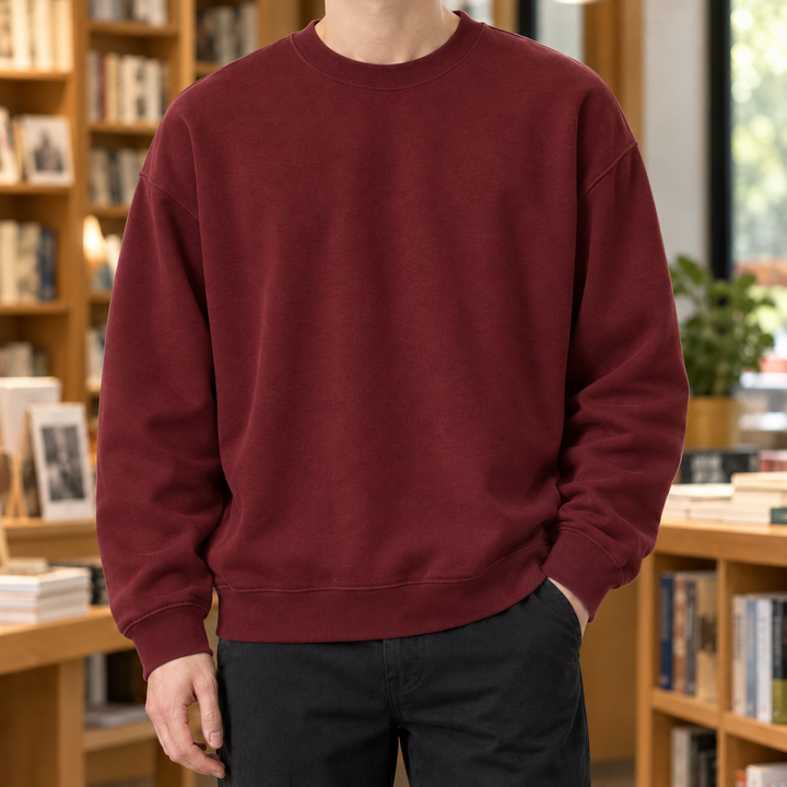 Men's Relaxed Fit Cotton Blend Sweater