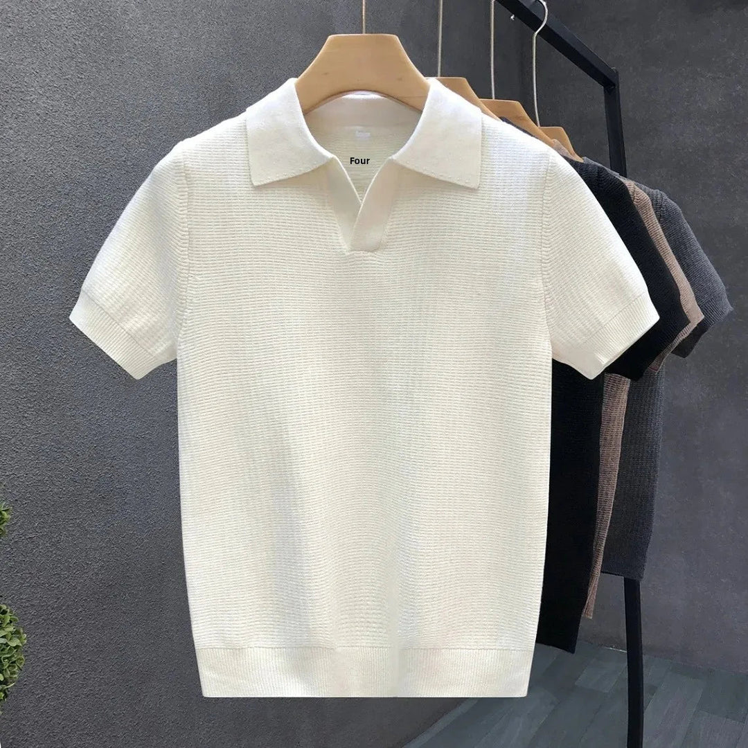 Men's Knitted Polo Shirt