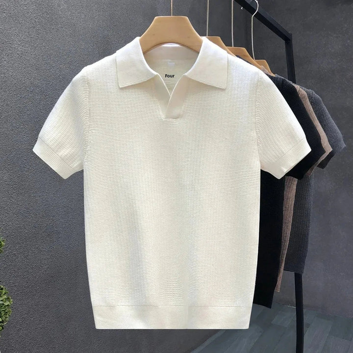 Men's Knitted Polo Shirt