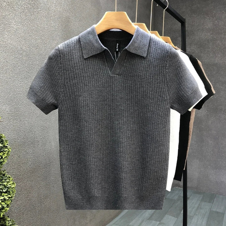 Men's Knitted Polo Shirt