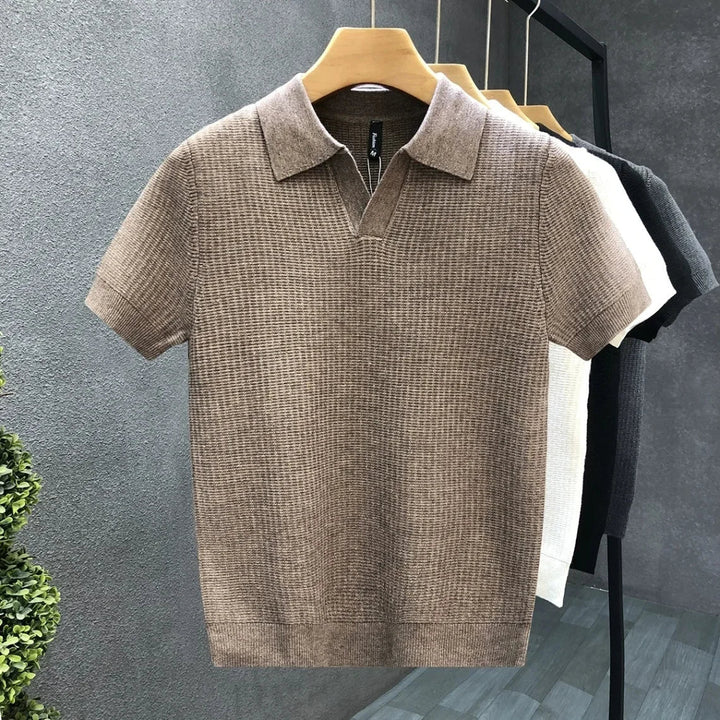 Men's Knitted Polo Shirt