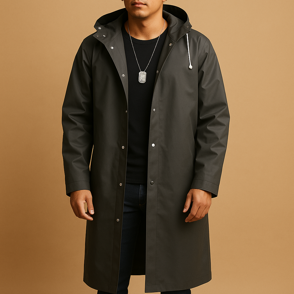 Men's Long Raincoat