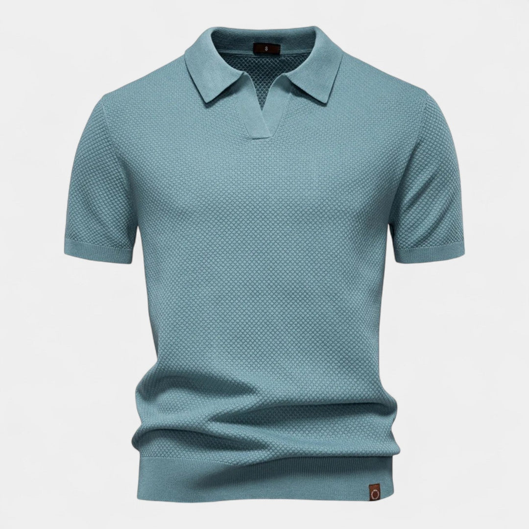 Men's Open-Collar Polo Shirt