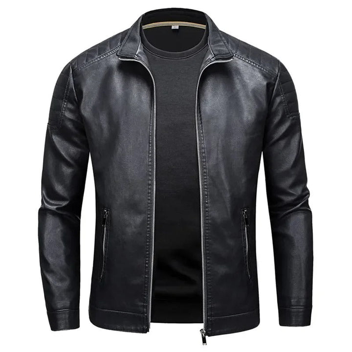Men's Raised Collar Zip Jacket